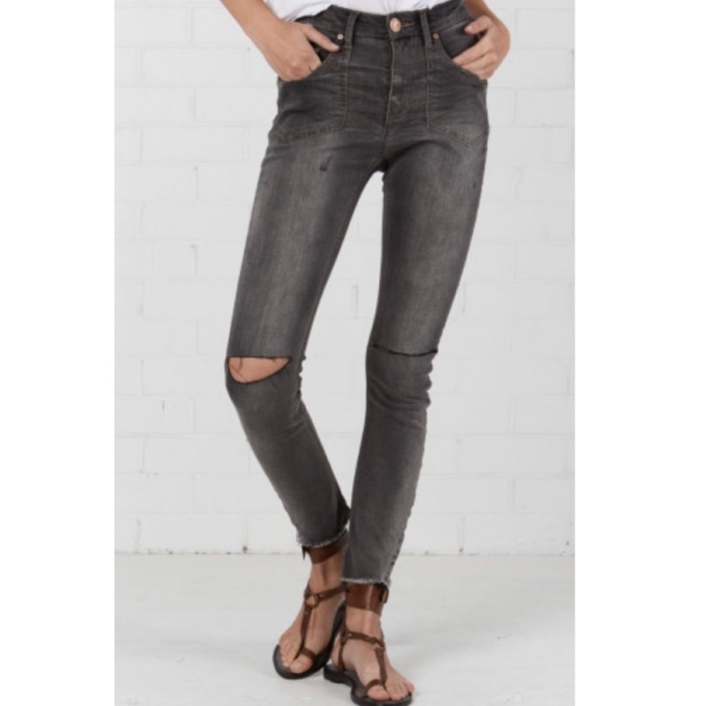 ONE Teaspoon Le Duke High Waisted Spray On Denim